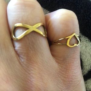 985 pure silver dipped in 10 karat Gold Rings